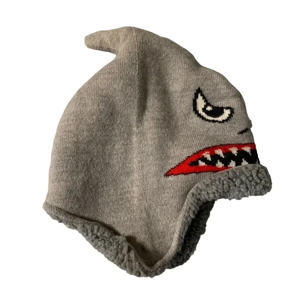 Arizona toddler shark beanie lined with fleece